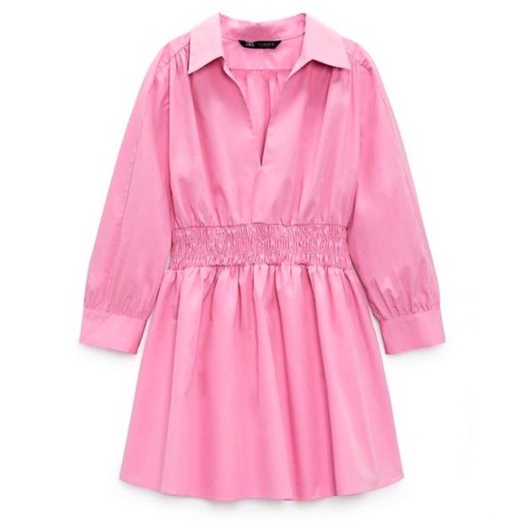 ZARA Short Poplin Dress, pink - Picture 2 of 7